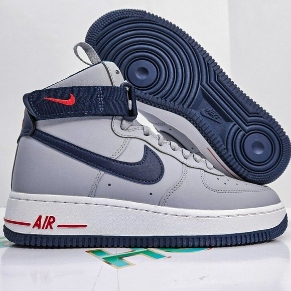Nike Shoes - Nike Air Force 1 High QS Women's New England Patriots Grey Blue DZ7338-001